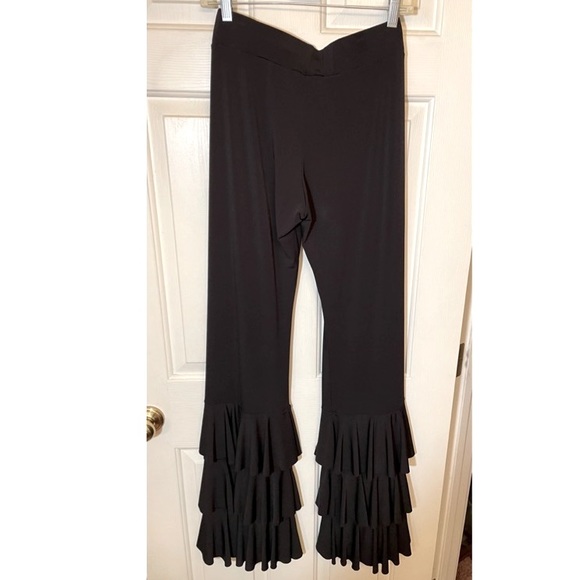 NWOT Julian Chang 3 tier Black Ruffled pants - Picture 3 of 13